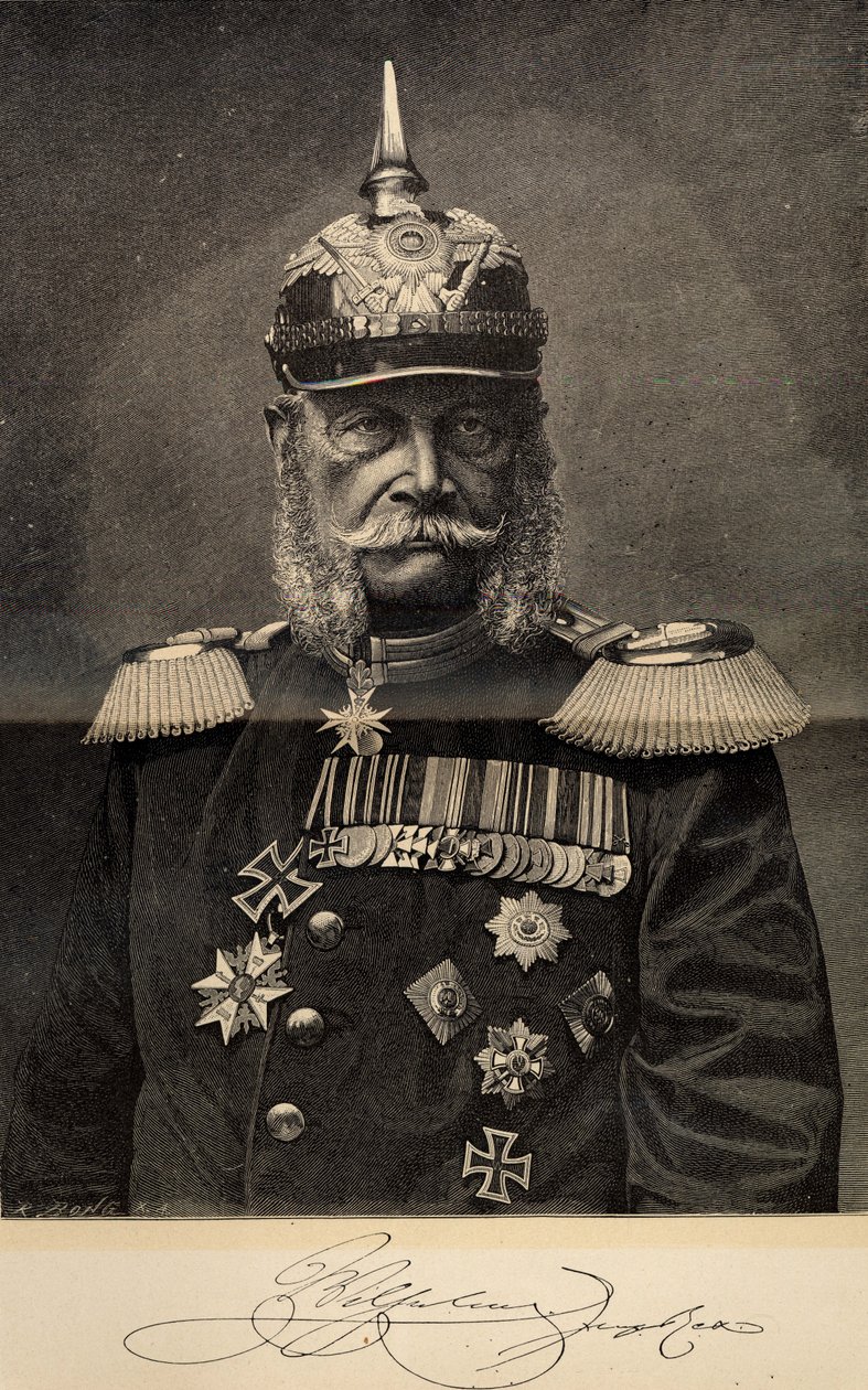 Vilhelm I 1797-1888, kung av Preussen och tysk kejsare, vid 90 års ålder, 1887. av Richard Bong