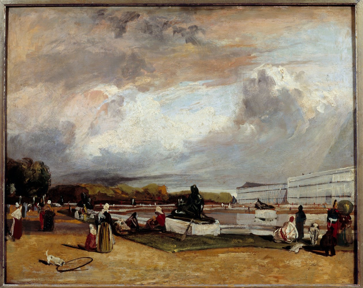 Vattensängen i Versailles. Målning av Richard Bonington (1801-1828) Ec. Ang. av Richard Bonington