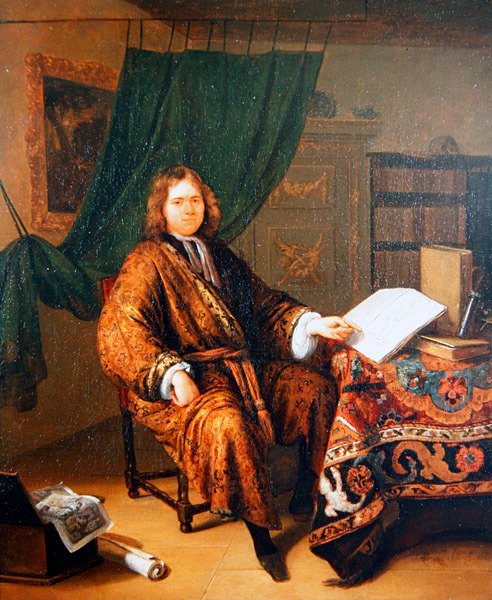 Connoisseur i sitt bibliotek av Richard Brackenburgh