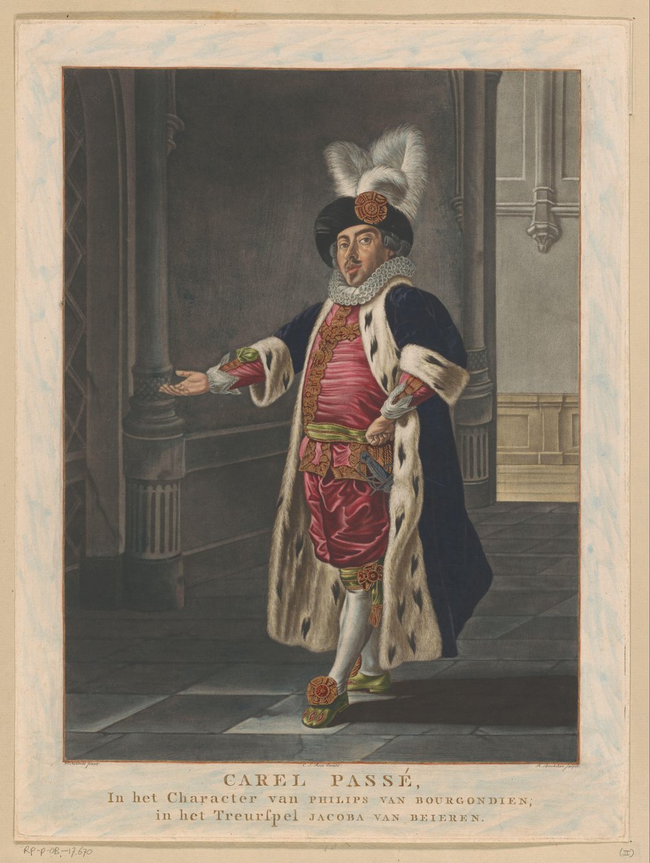 Porträtt av Carel Passé som Philip den gode Carel Passé, i Philips van Bourgondiens karaktär (titel på objekt) av Richard Brookshaw