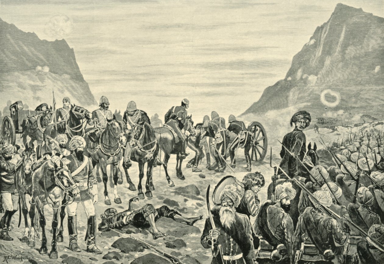 Attack i Kuramdalen, 1901. av Richard Caton II Woodville