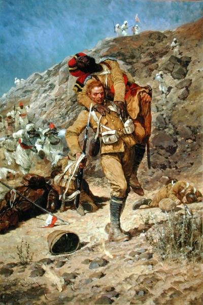 "Gud välsigne dig Tommy Atkins" av Richard Caton Woodville