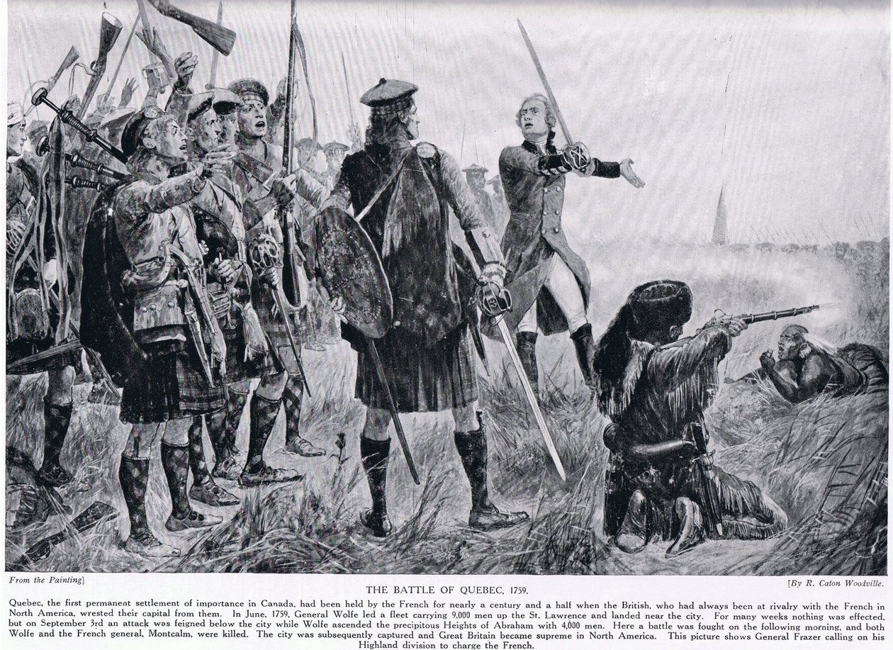 Slaget vid Quebec, 1759, illustration från 