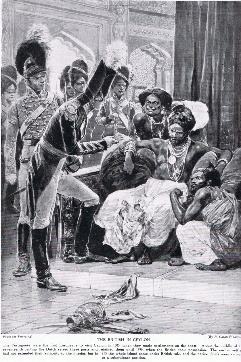 Britterna på Ceylon, illustration från 