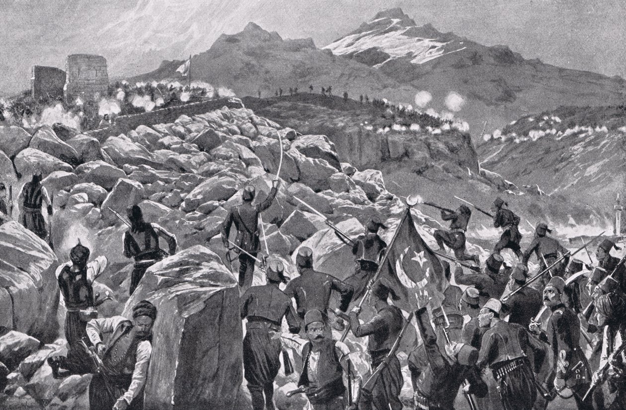 The Cretan Rebellion Against the Turks, illustration från 