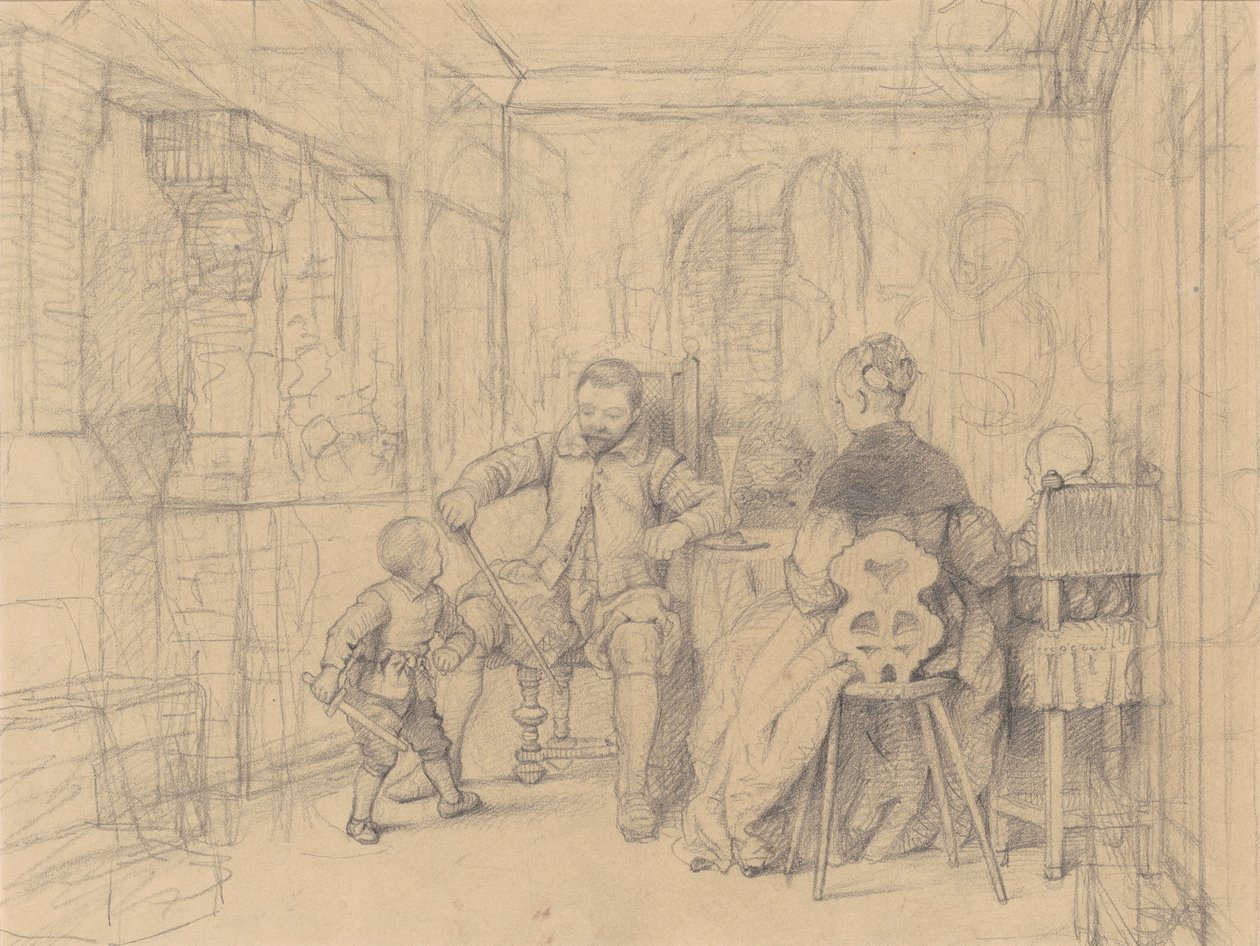 Fäktningslektionen [recto] av Richard Caton Woodville