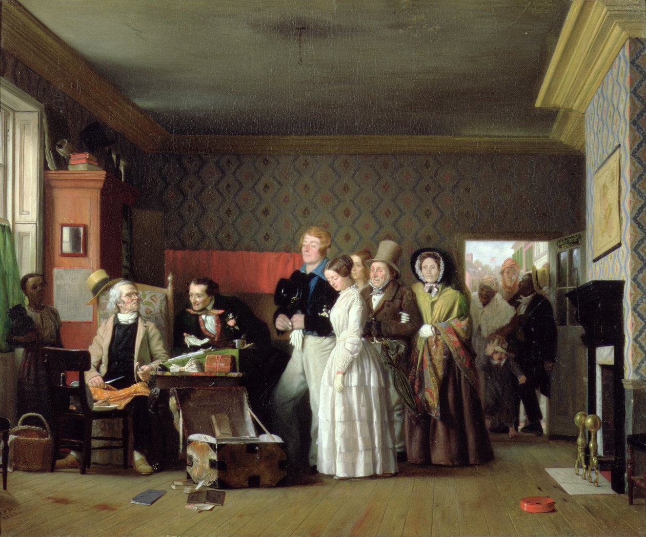Sjömannens bröllop, 1852 (olja på tyg) av Richard Caton Woodville