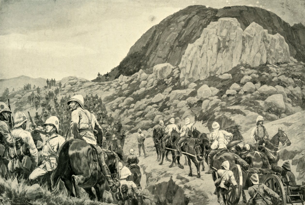 "Gå ut till attacken mot Spion Kop den 24 januari", 1900. av Richard Caton Woodville II