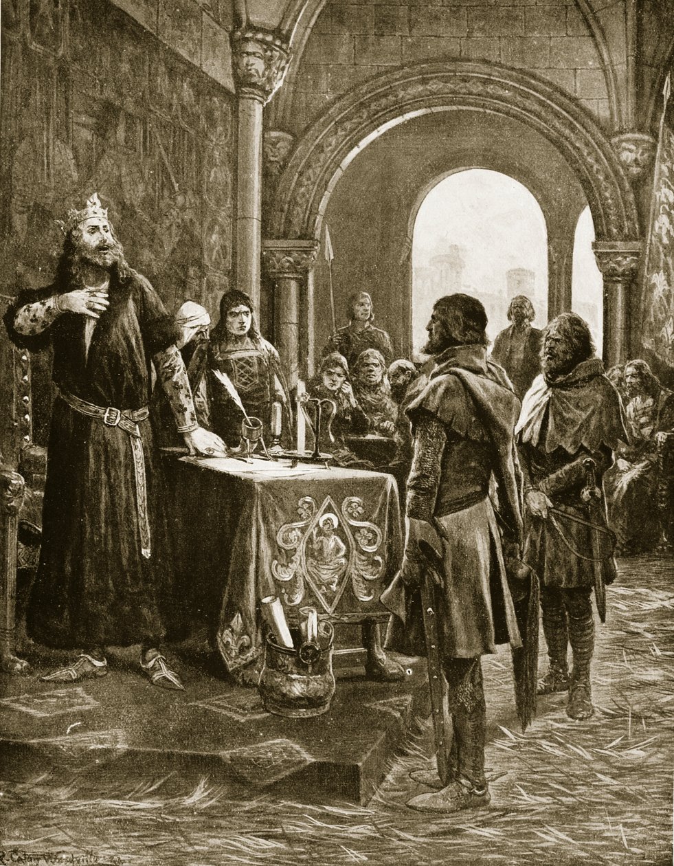 John gläds åt att höra om Fitz-Peters död, illustration från 