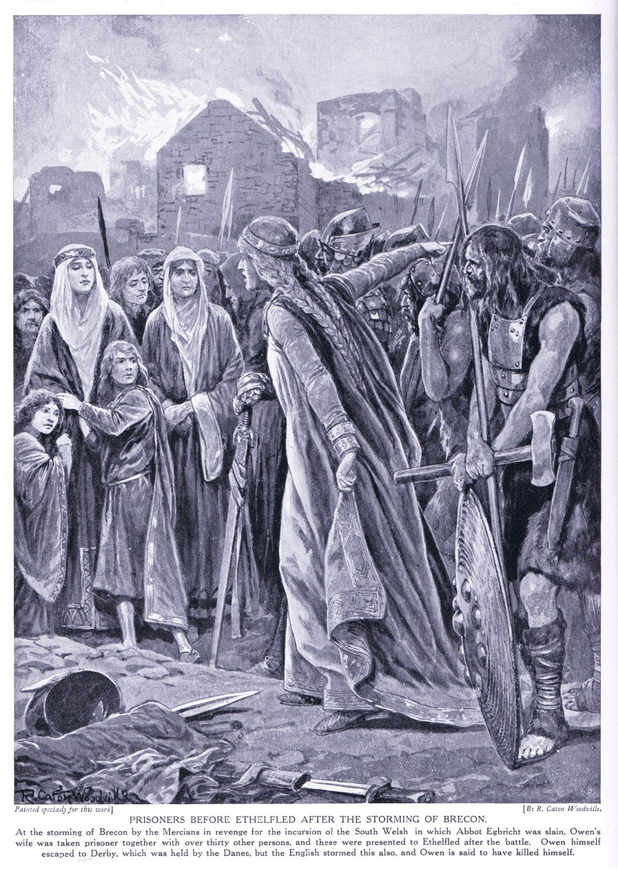 Fångar före drottning Ethelred, 1920-talet av Richard Caton Woodville junior