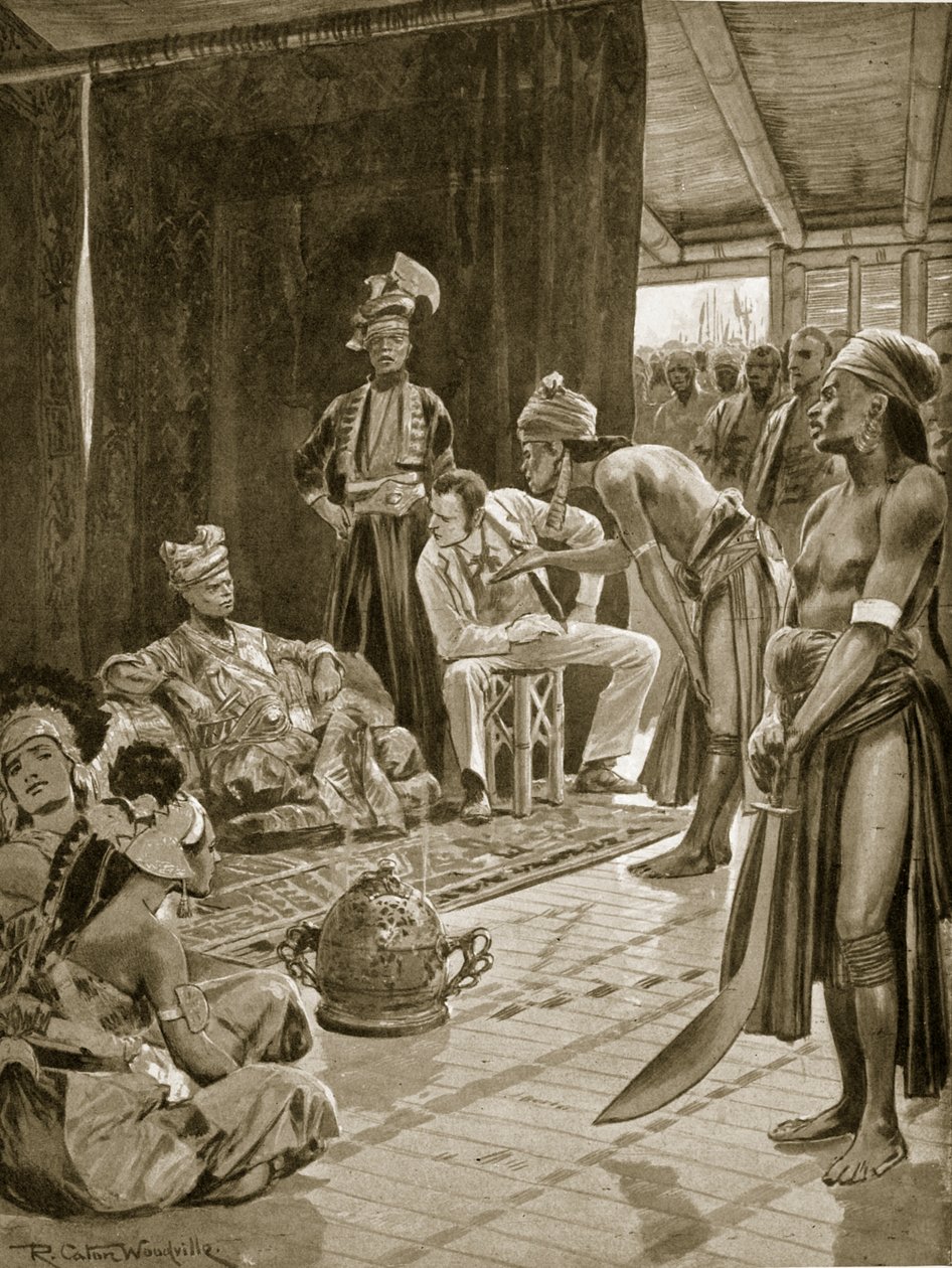 Sir James Brooke på Borneo, 1842, illustration från 