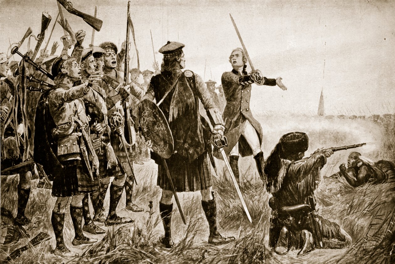 Slaget vid Quebec, 1759, illustration från 