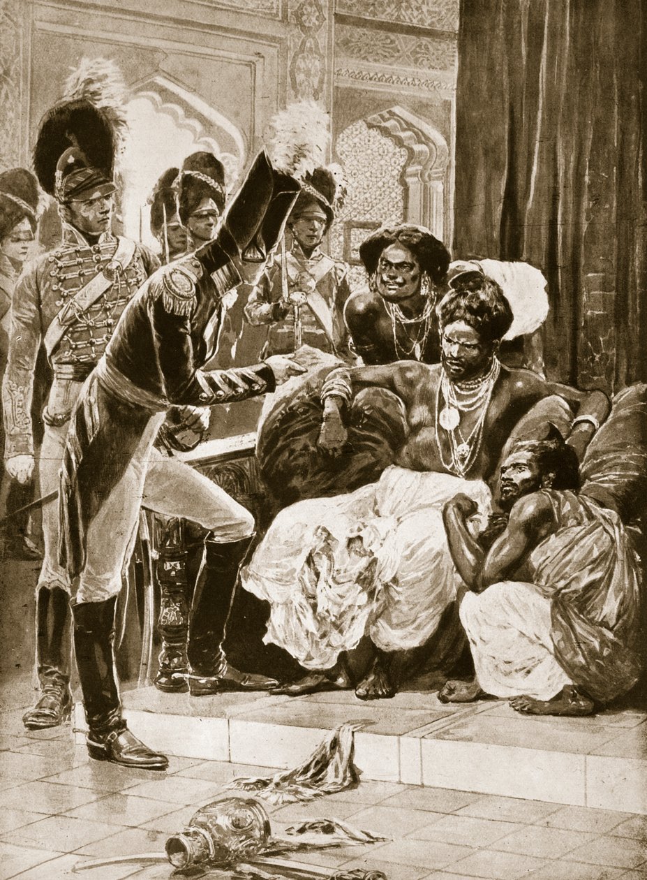 Britterna på Ceylon, illustration från 