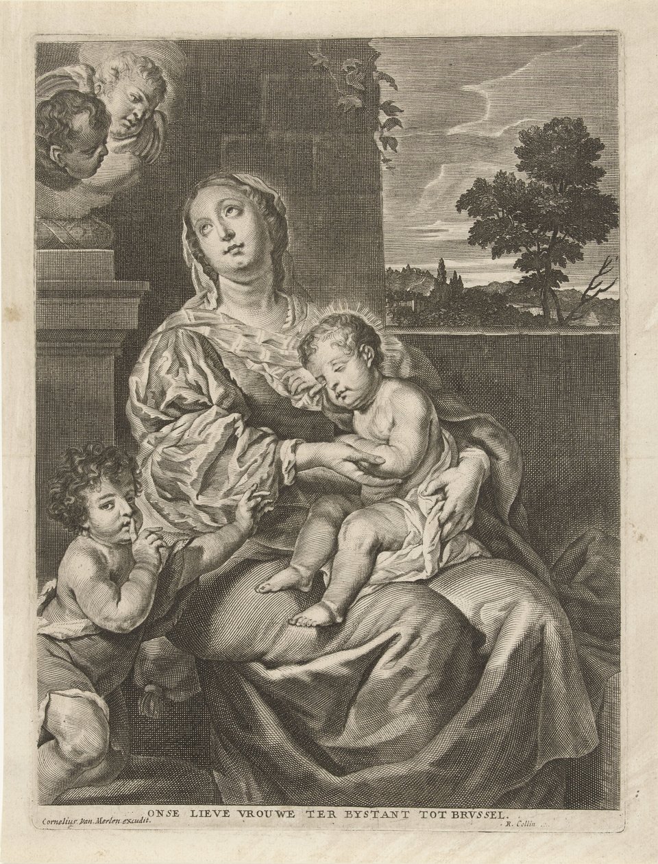 Madonna med sovande barn och Johannes Döparen Onze Lieve Vrouwe assistant tot Brvssel (titel på objekt) av Richard Collin