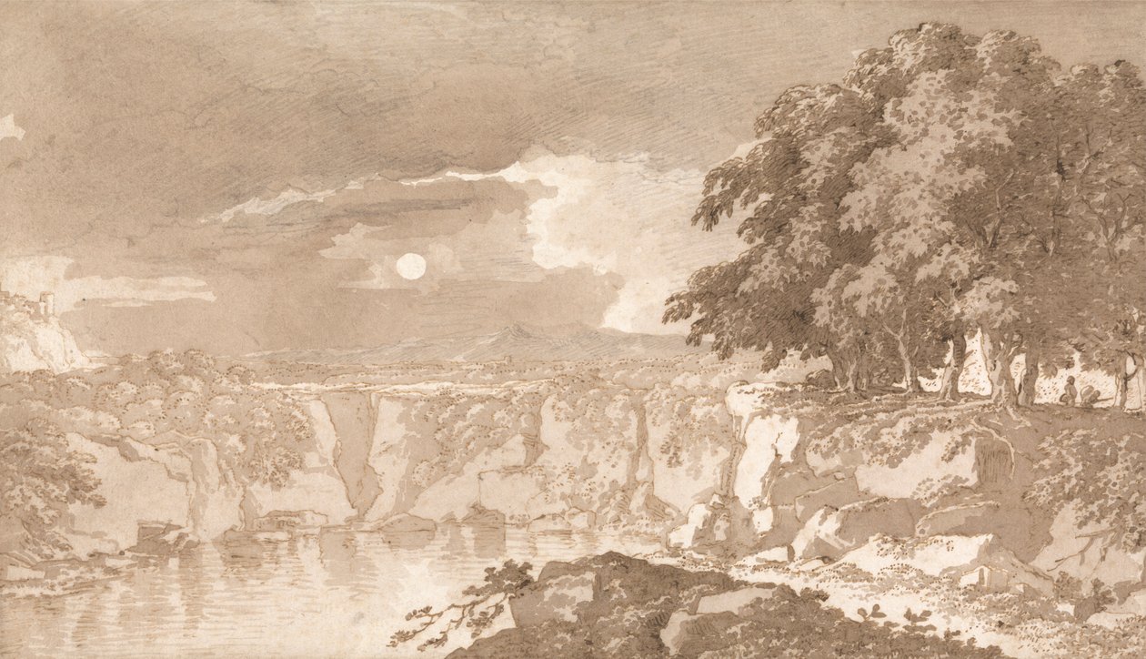Italiensk sjöscen av Richard Cooper the Elder