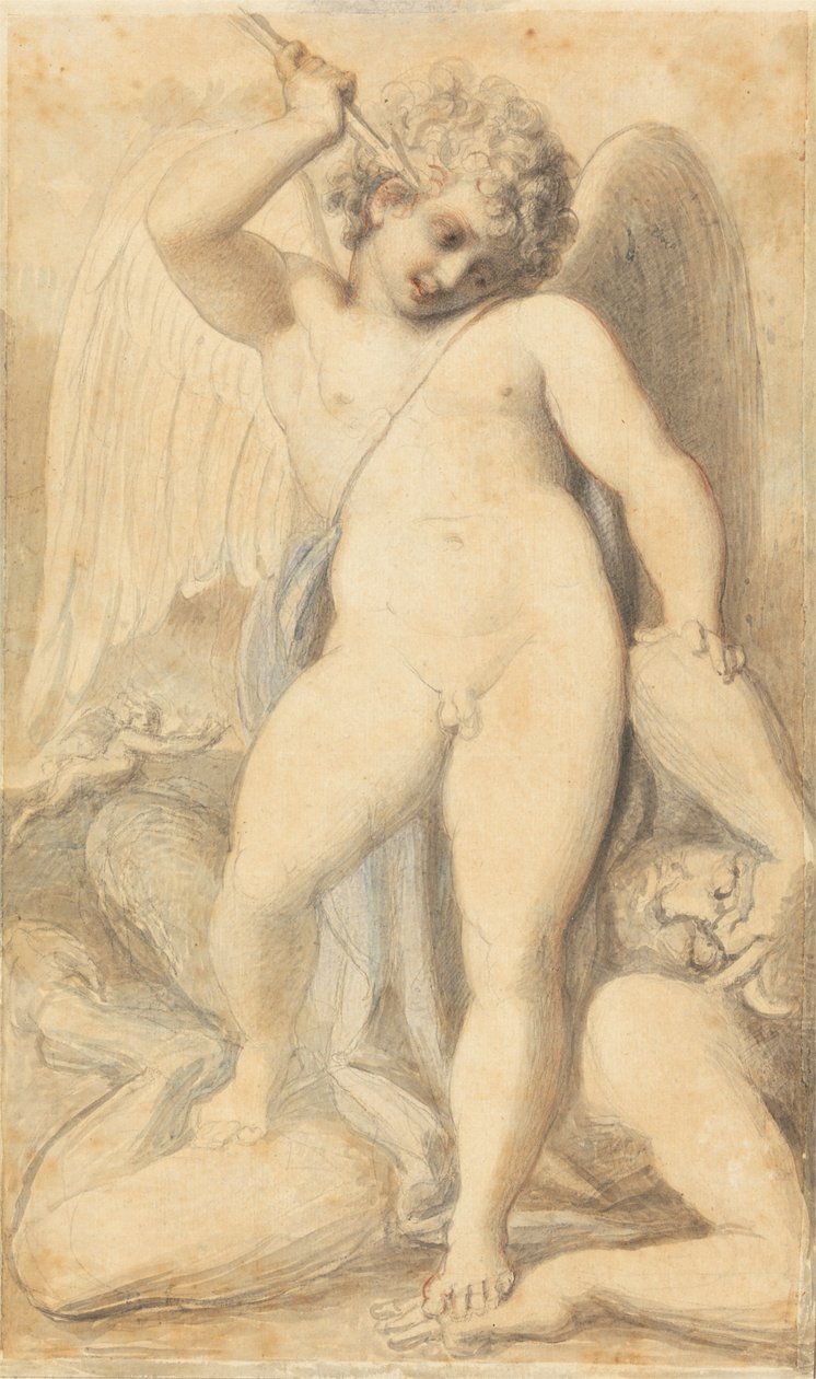 Amor som övermannar en Satyr av Richard Cosway