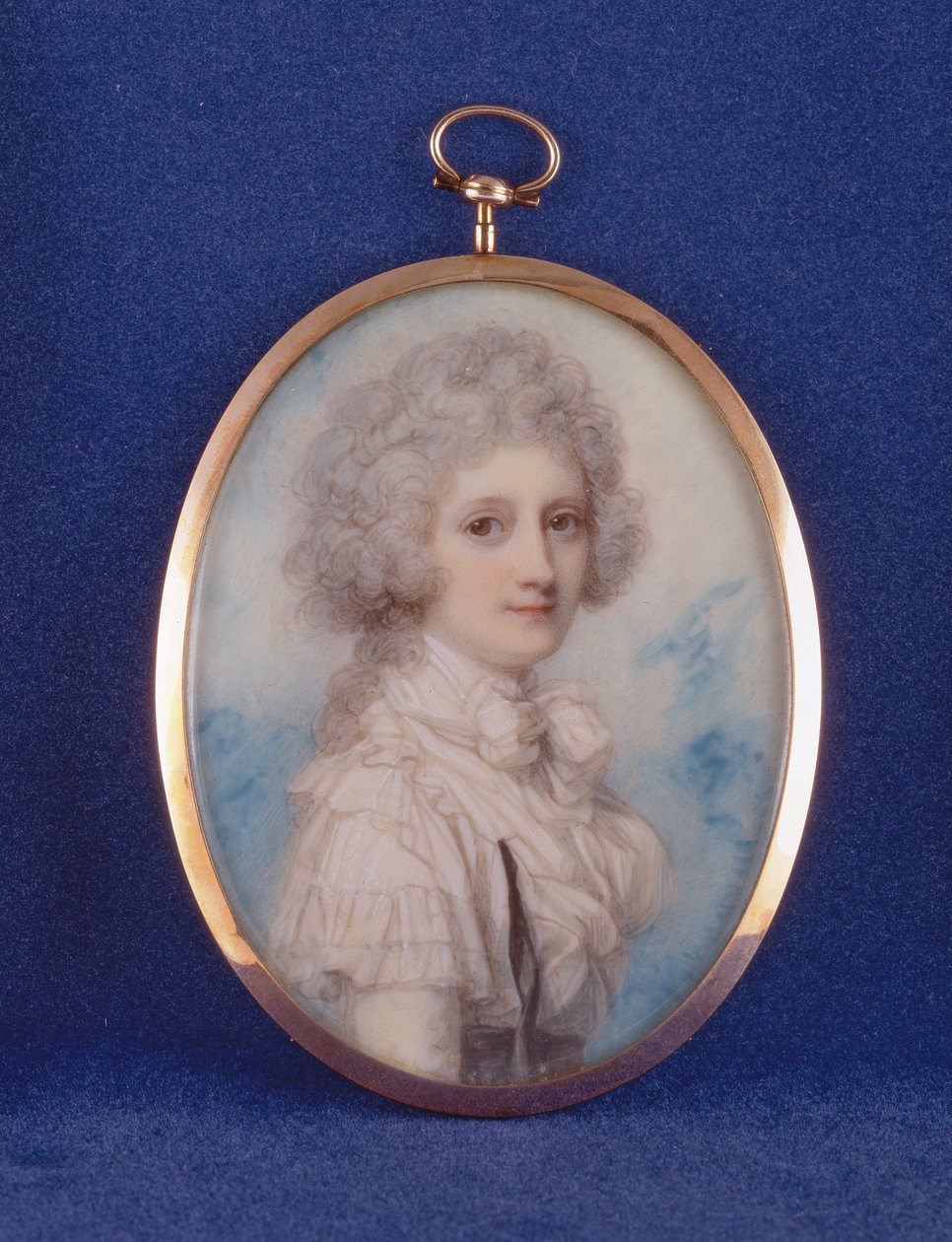 Elizabeth (1750-88) grevinnan av Hopetoun, 1789 (wc och gouache på elfenben) av Richard Cosway