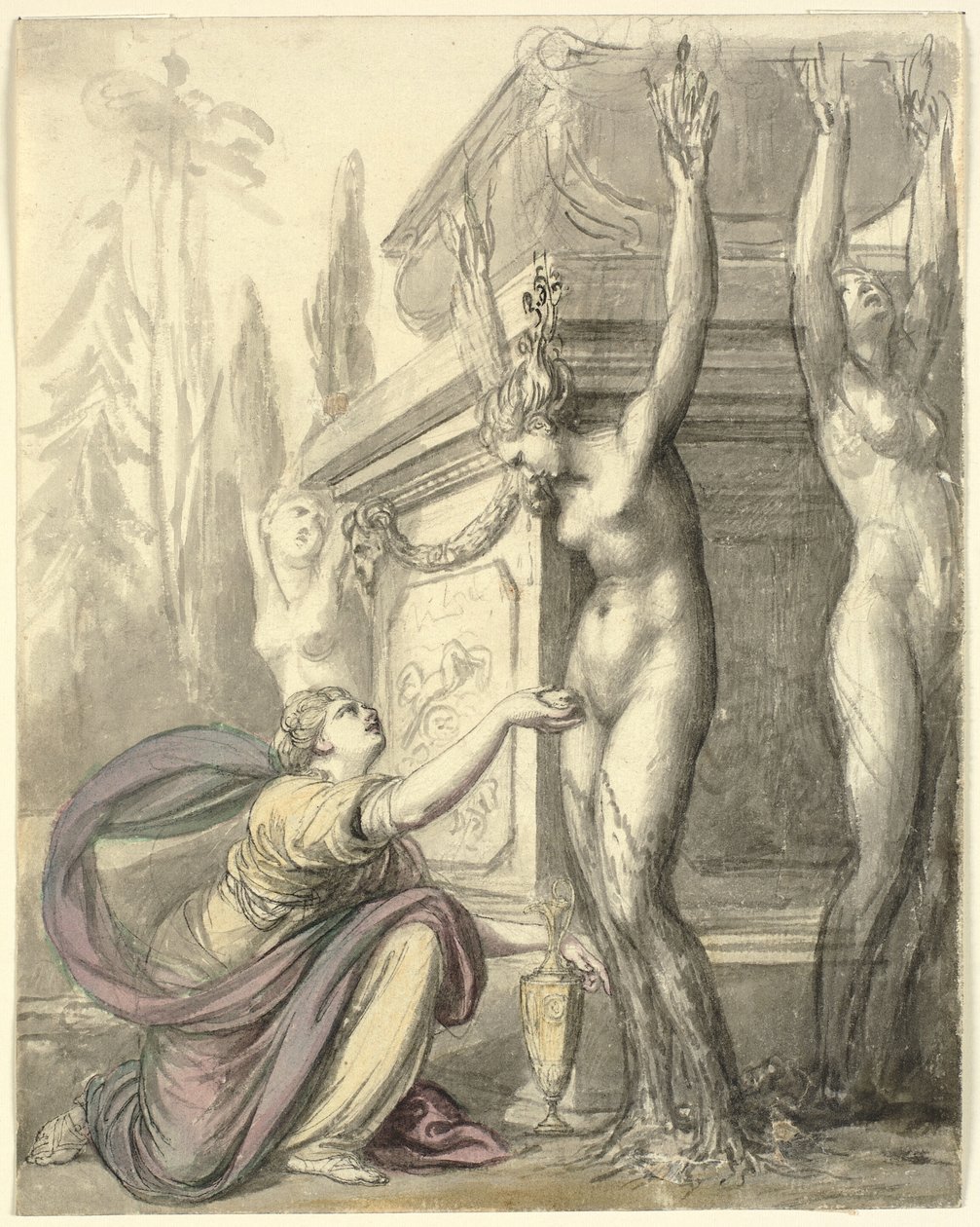 Heliaderna vid Phaetons grav (Ovidius, Metamorphoses, II, 340-366) av Richard Cosway