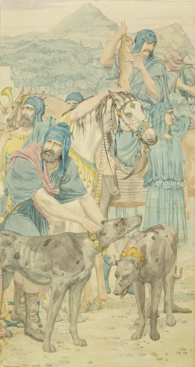 Jaktscen, 1855 av Richard Dadd