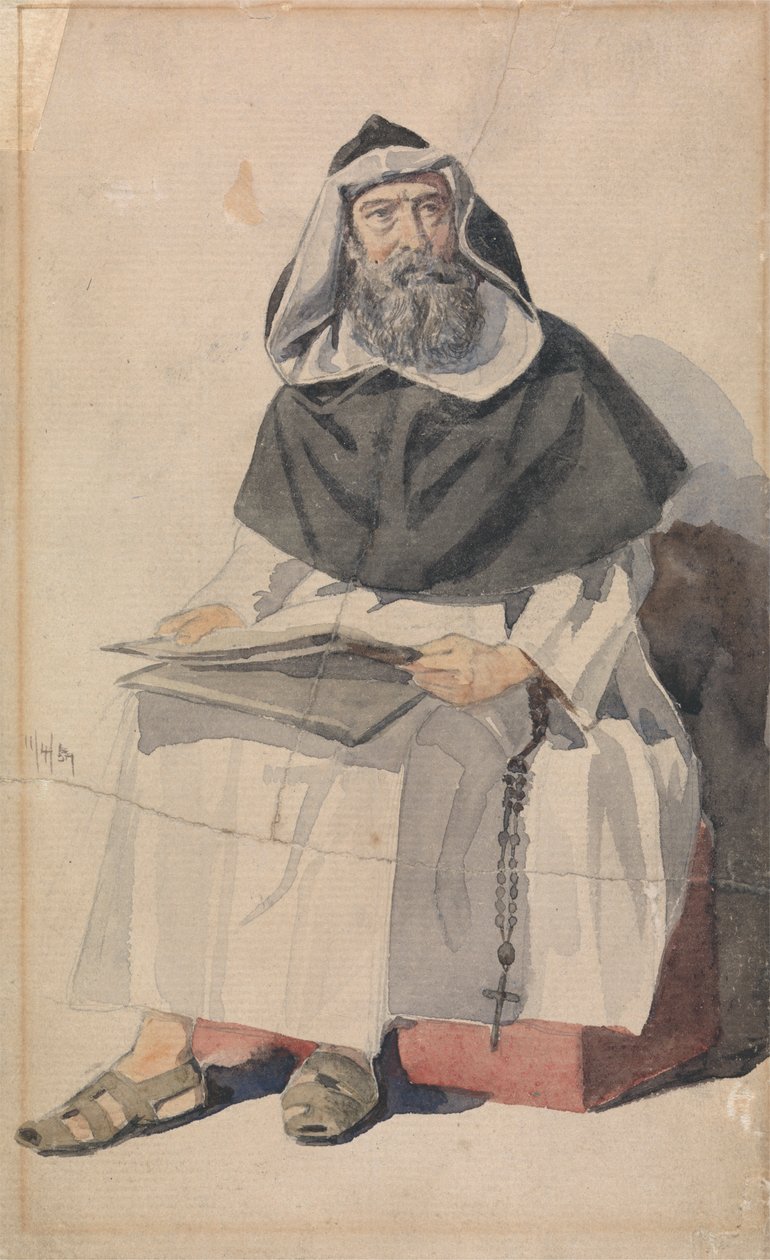 Porträtt av en munk av Richard Dadd