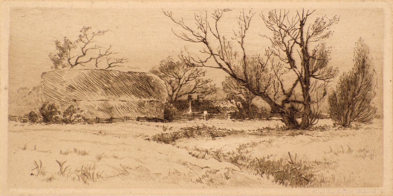 Old Farm Court Road, Dulwich (etsning) av Richard Davidson Winter