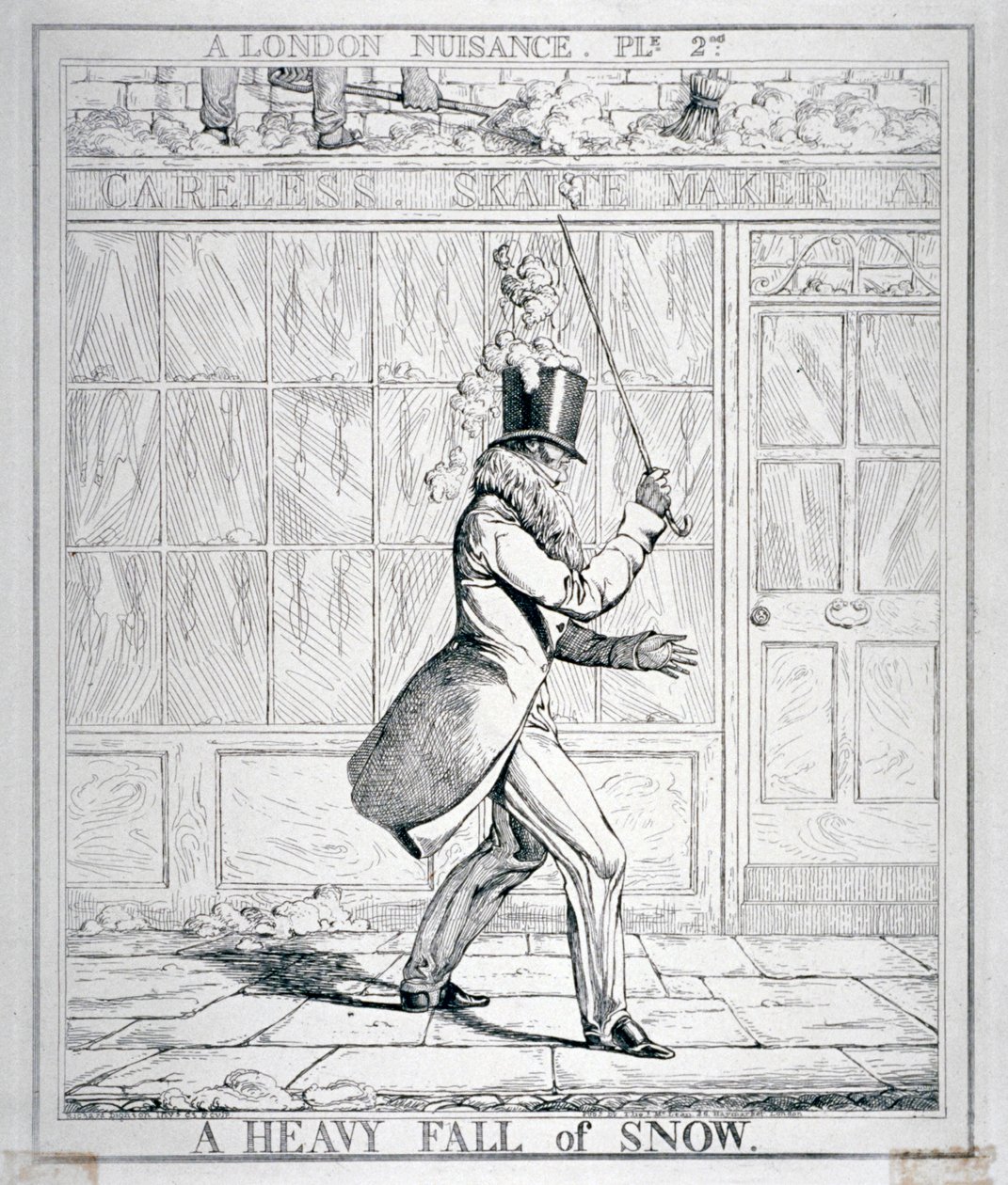 "Ett tungt snöfall", 1821 av Richard Dighton