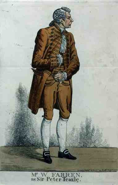 Mr William Farren (1786-1861) som Sir Peter Teazle av Richard Dighton