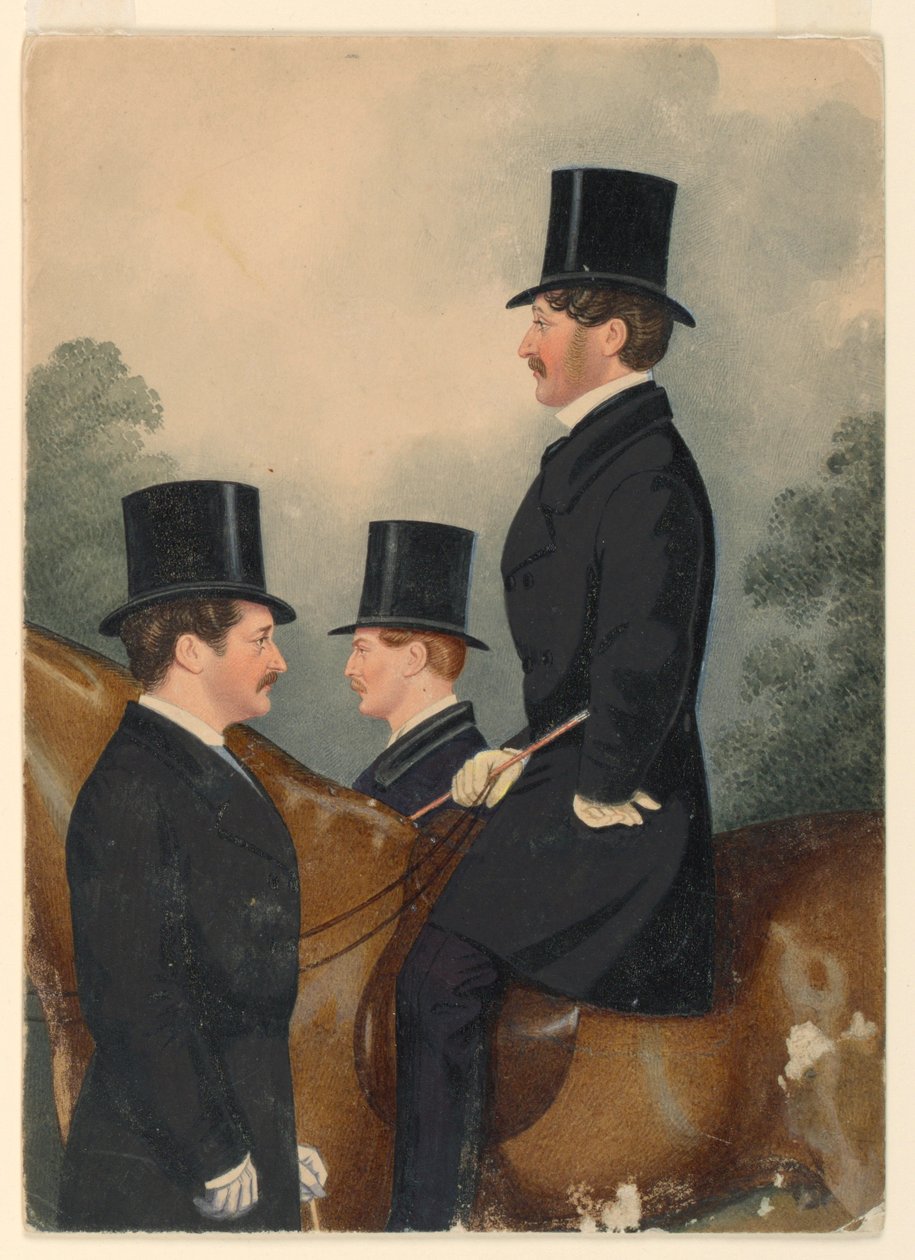 Porträtt av Sir George Wombwell och hans bröder av Richard Dighton