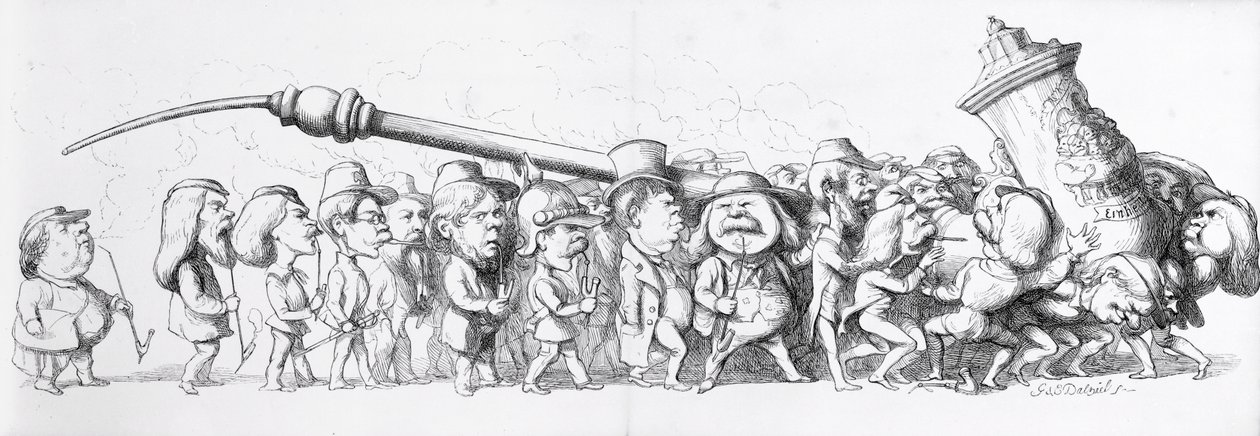 Tyska besökare på den stora utställningen, 1851 av Richard Doyle