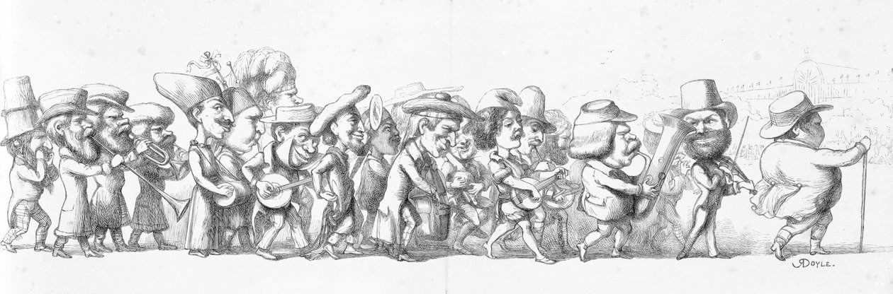 John Bull ledde besökare till den stora utställningen, 1851 av Richard Doyle