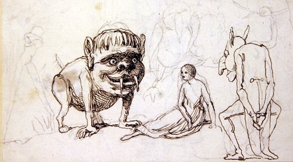 Queer Folk (penna, bläck och penna på papper) av Richard Doyle