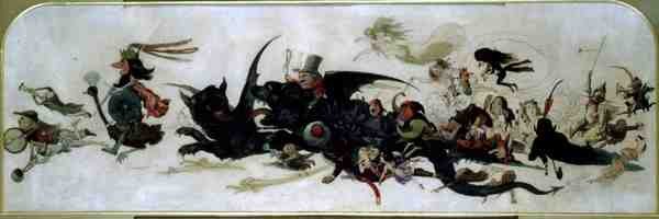 Riding Through the Air (akvarell på papper) av Richard Doyle