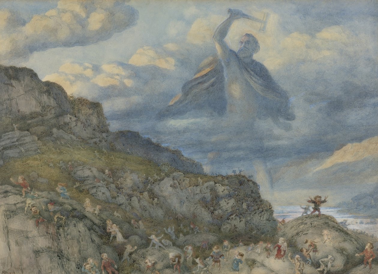 Thor och dvärgarna, 1878 av Richard Doyle