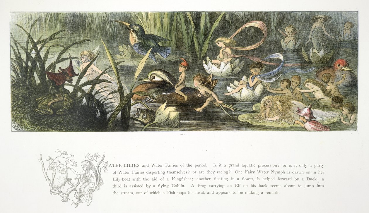 Näckrosor och vattenälvor av Richard Doyle