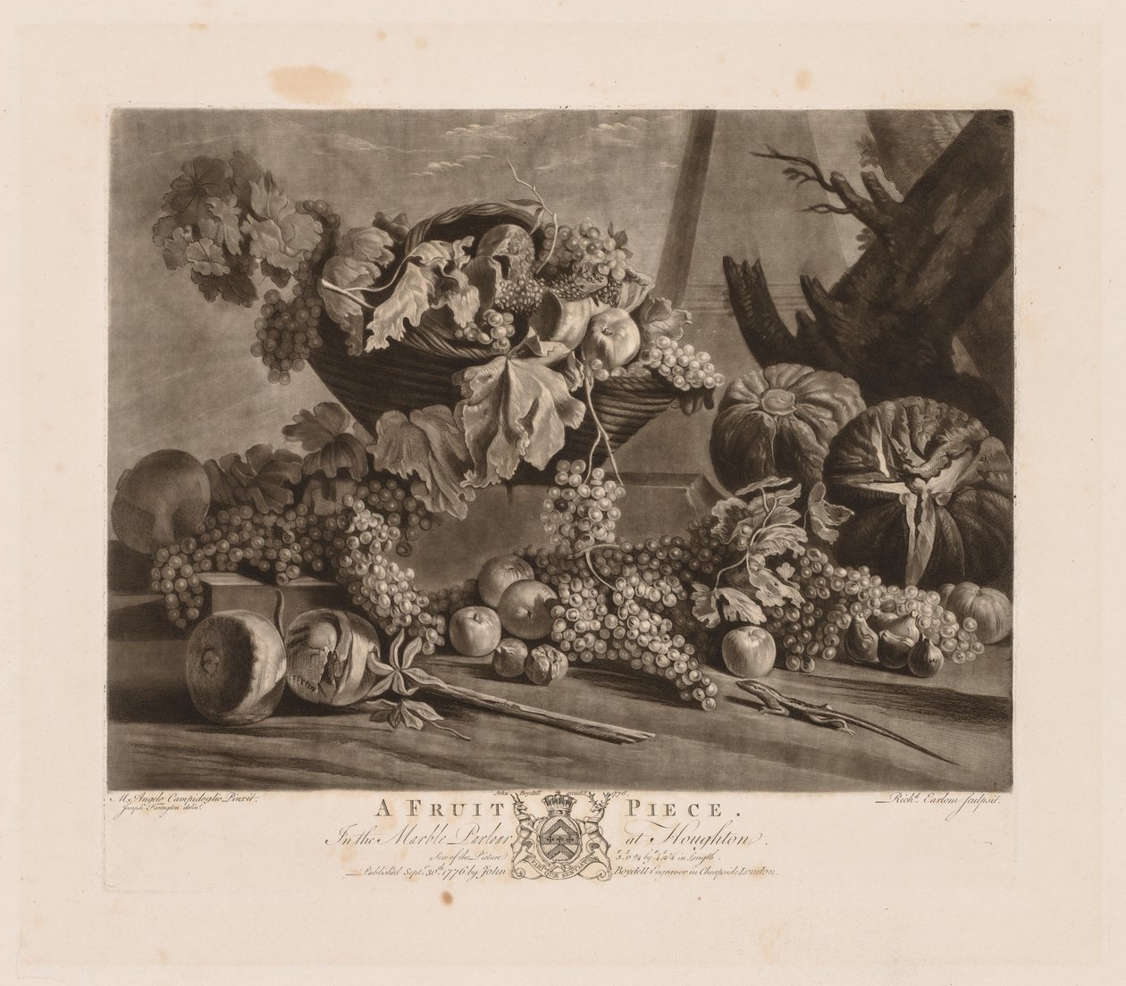 Ett fruktstycke, 1776. av Richard Earlom