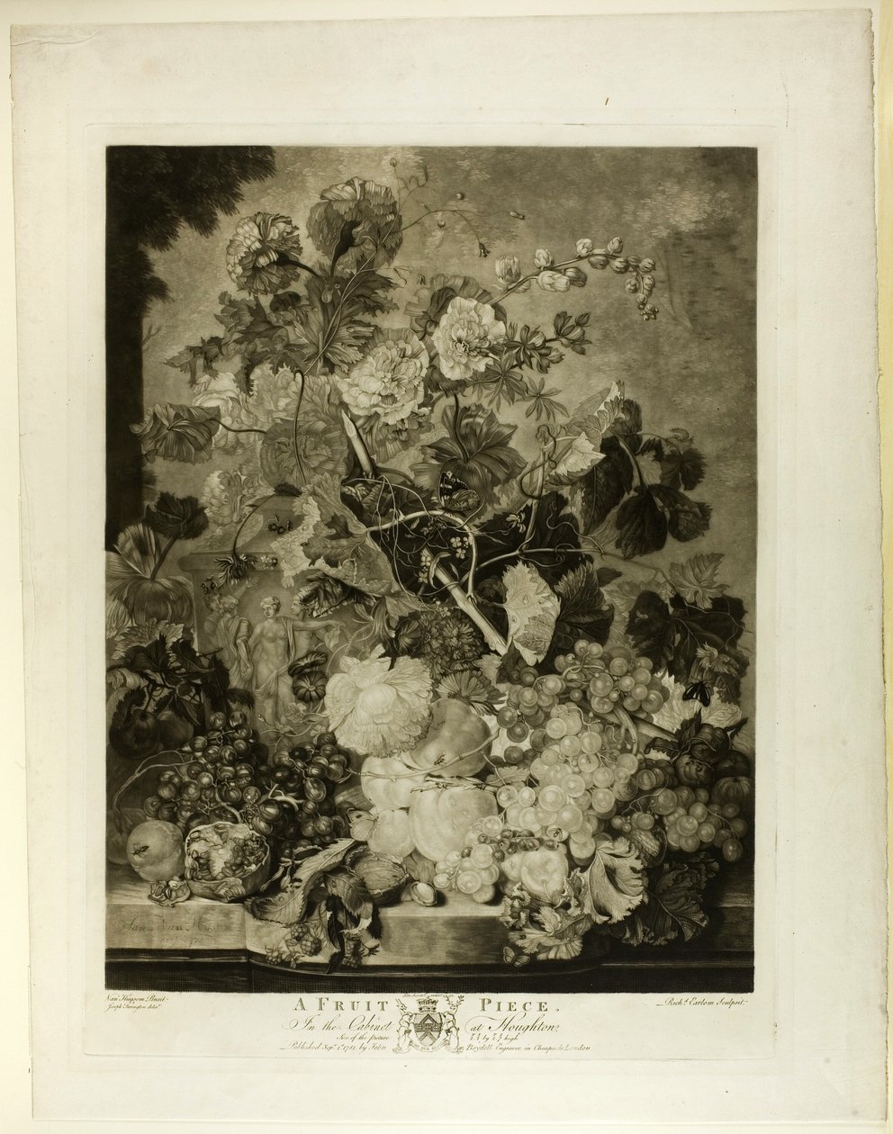 A Fruit Piece, från The Houghton Gallery av Richard Earlom