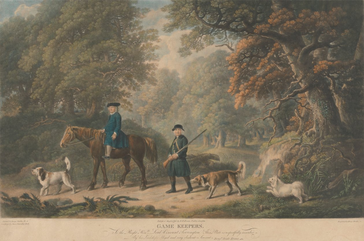 Game Keepers. Till höger ärade. Lord Viscount Torrington av Richard Earlom