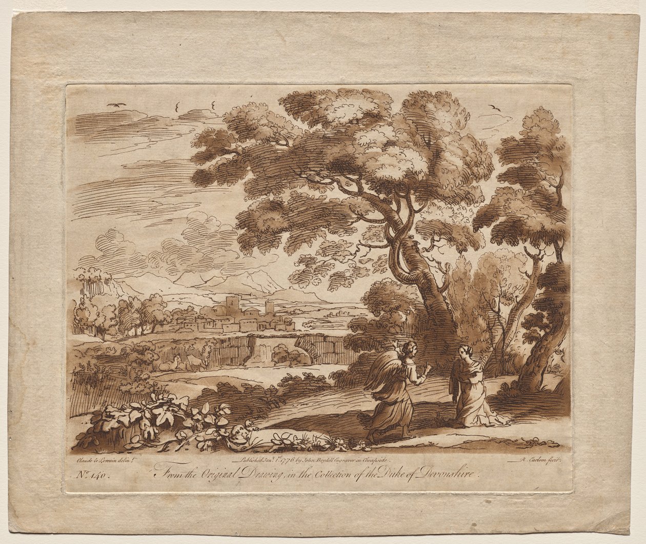 Landskap, Plansch nr 140 av Richard Earlom