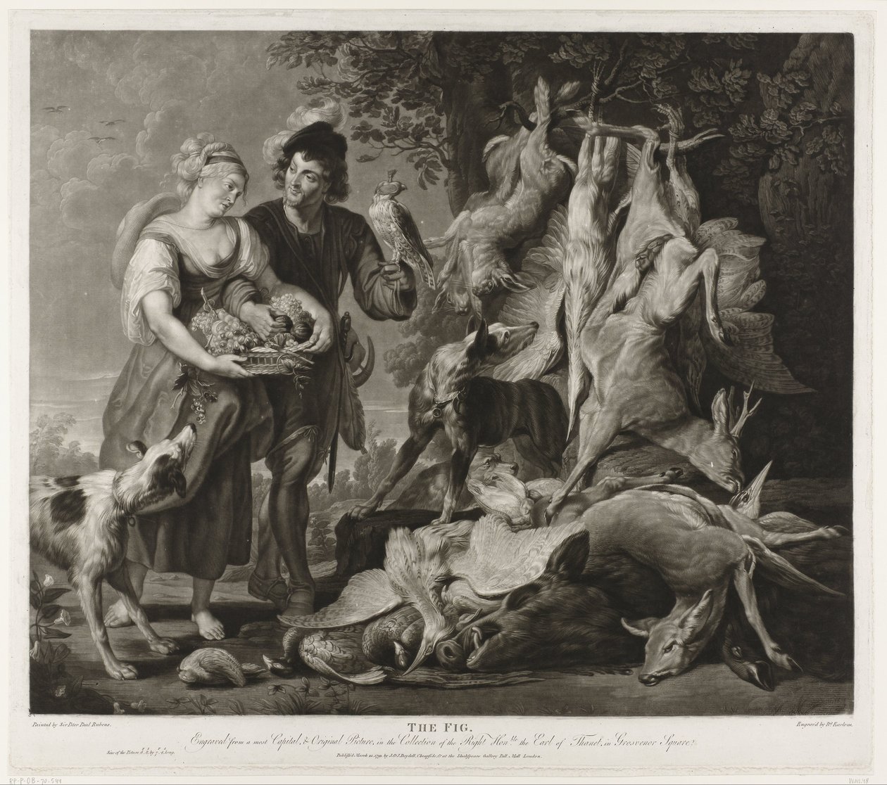 Porträtt av Peter Paul Rubens och hans fru Fikonet (titel på objekt) av Richard Earlom