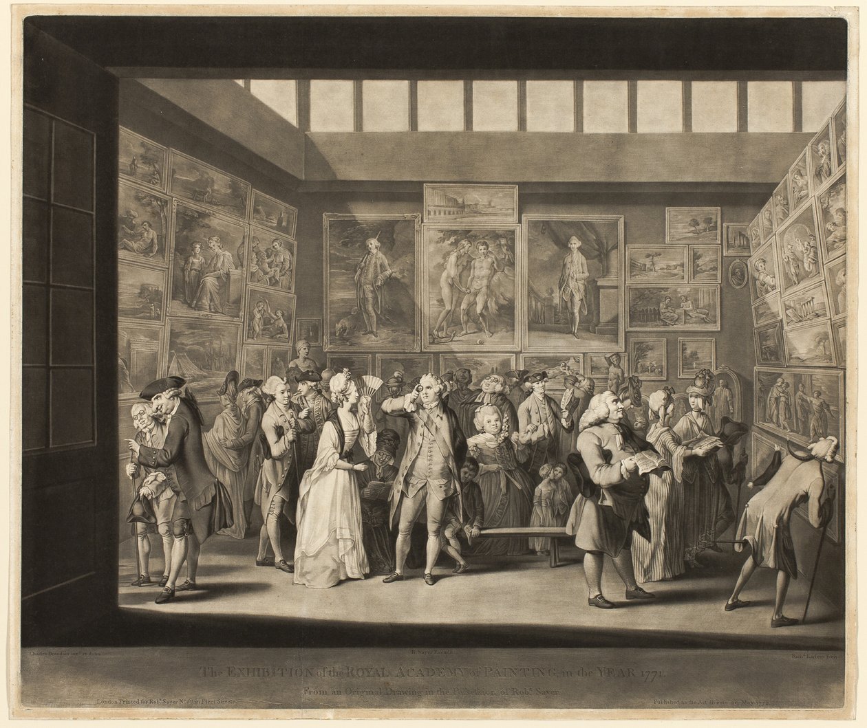 Kungliga målarakademins utställning år 1771 av Richard Earlom