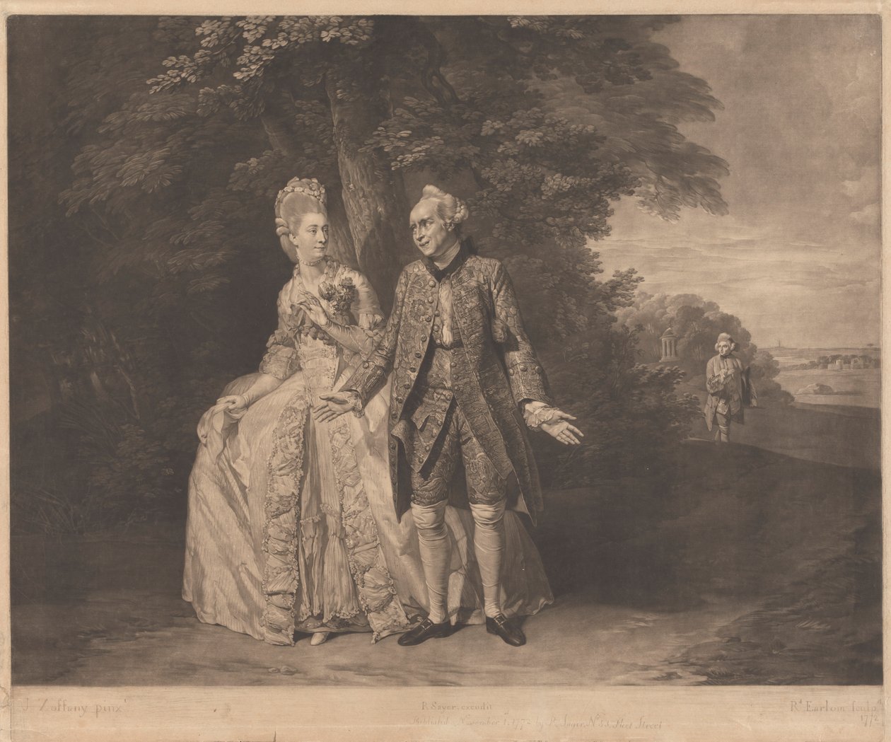 Thomas King och Mrs Baddeley av Richard Earlom
