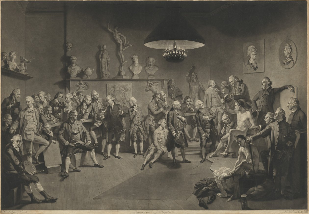 Kungliga Konsthögskolan av Richard Earlom after Johann Zoffany
