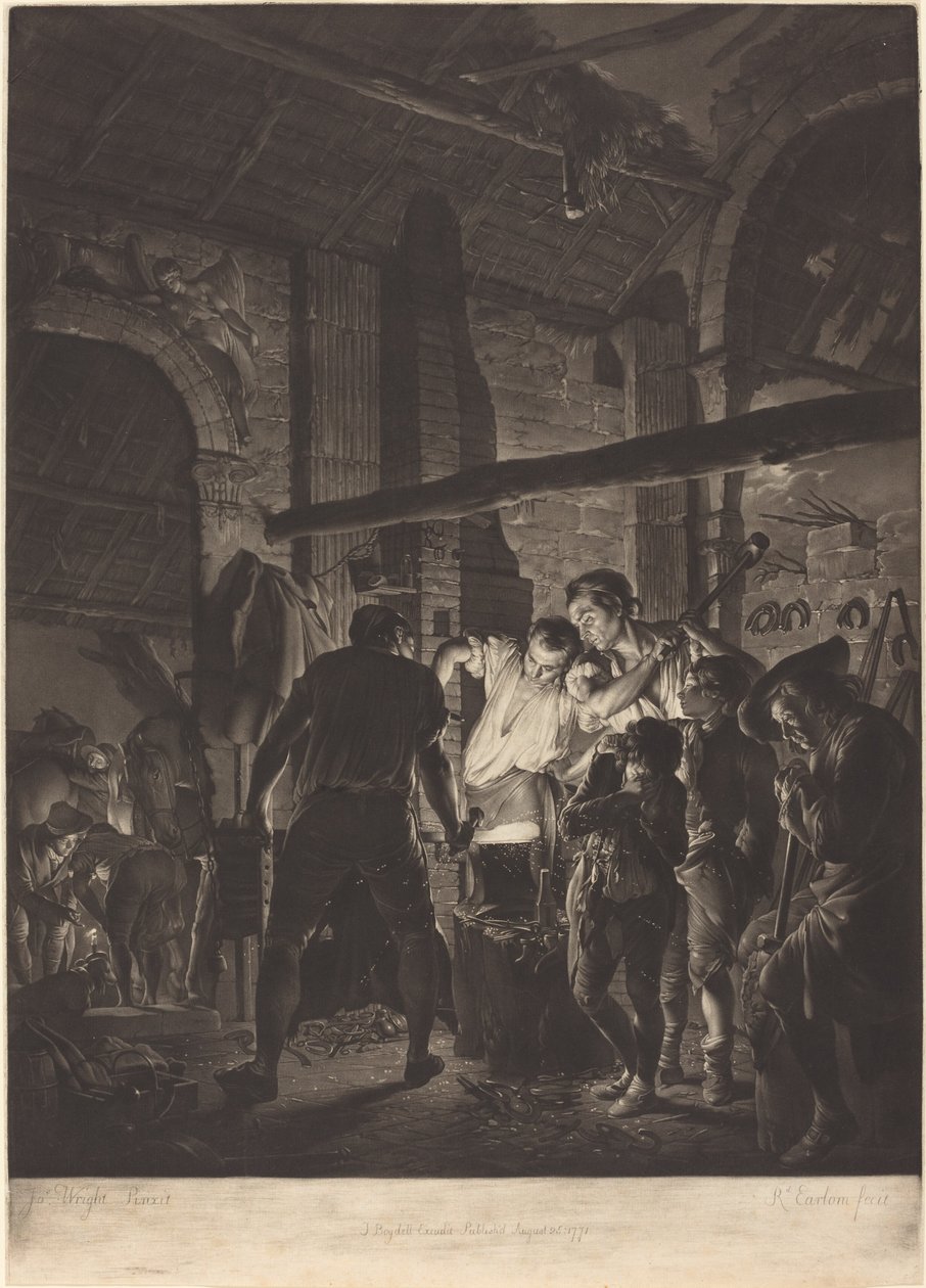 Smidesaffären av Richard Earlom after Joseph Wright