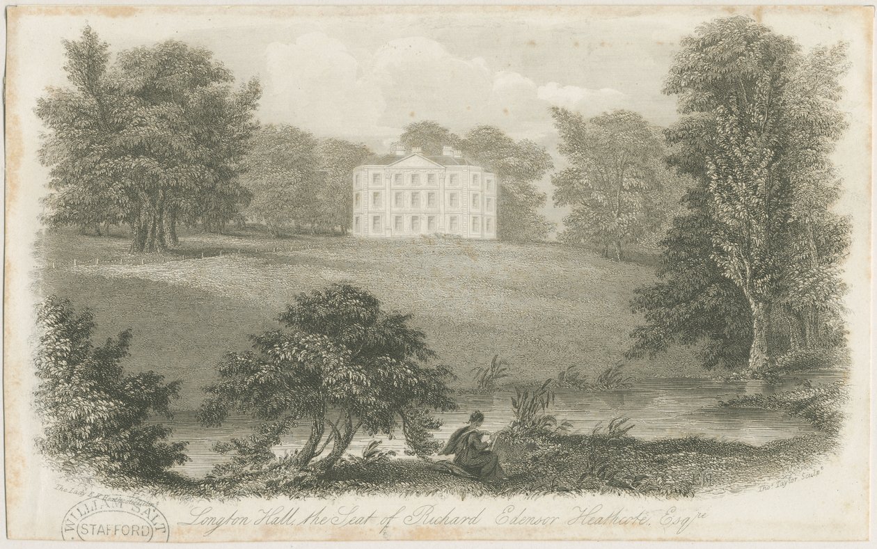 Longton Hall: stålgravyr och [tidigt 1800-tal] (tryck) av Richard Edensor Heathcote