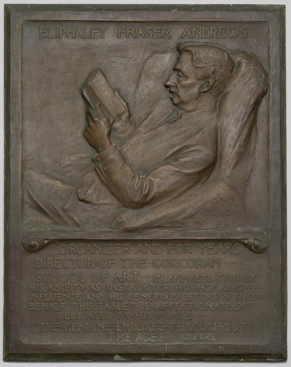 Minnestavla till den sene E. F. Andrews av Richard Edwin Brooks