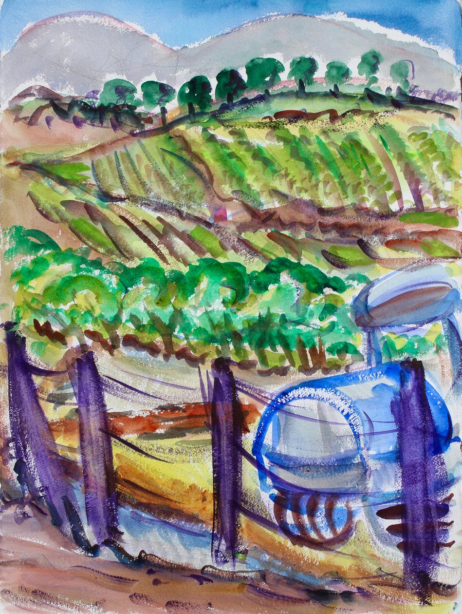 Blue Tractor, Napa Valley, 2017 av Richard Fox