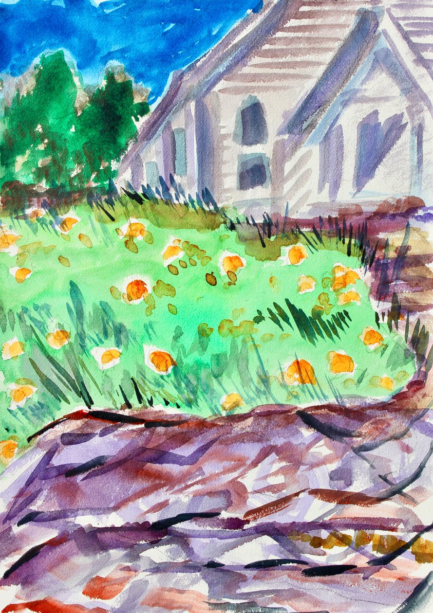 Church on a Hill, Tiburon, 2017 av Richard Fox