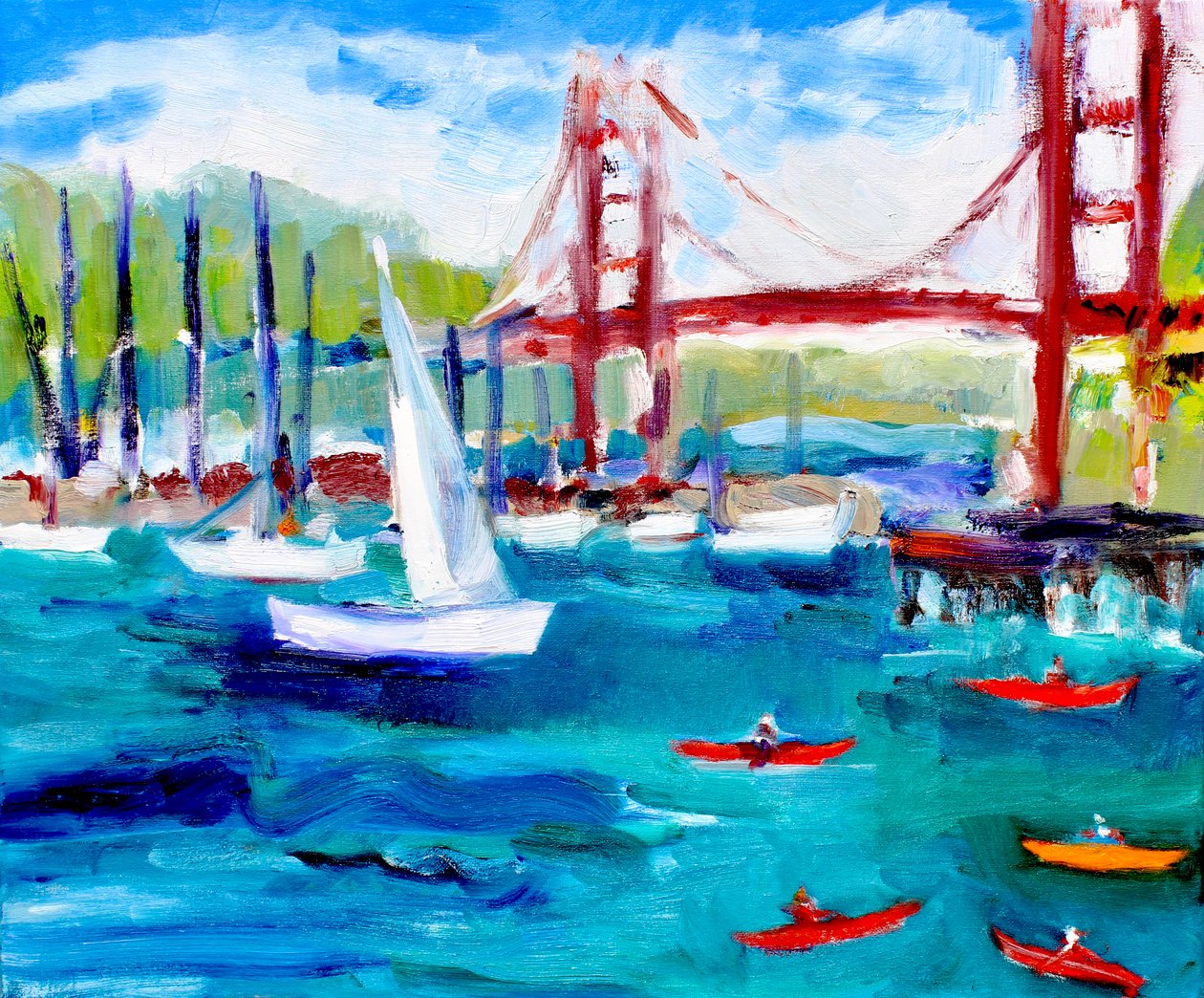 Golden Gate-bron i dimma, 2019 av Richard Fox