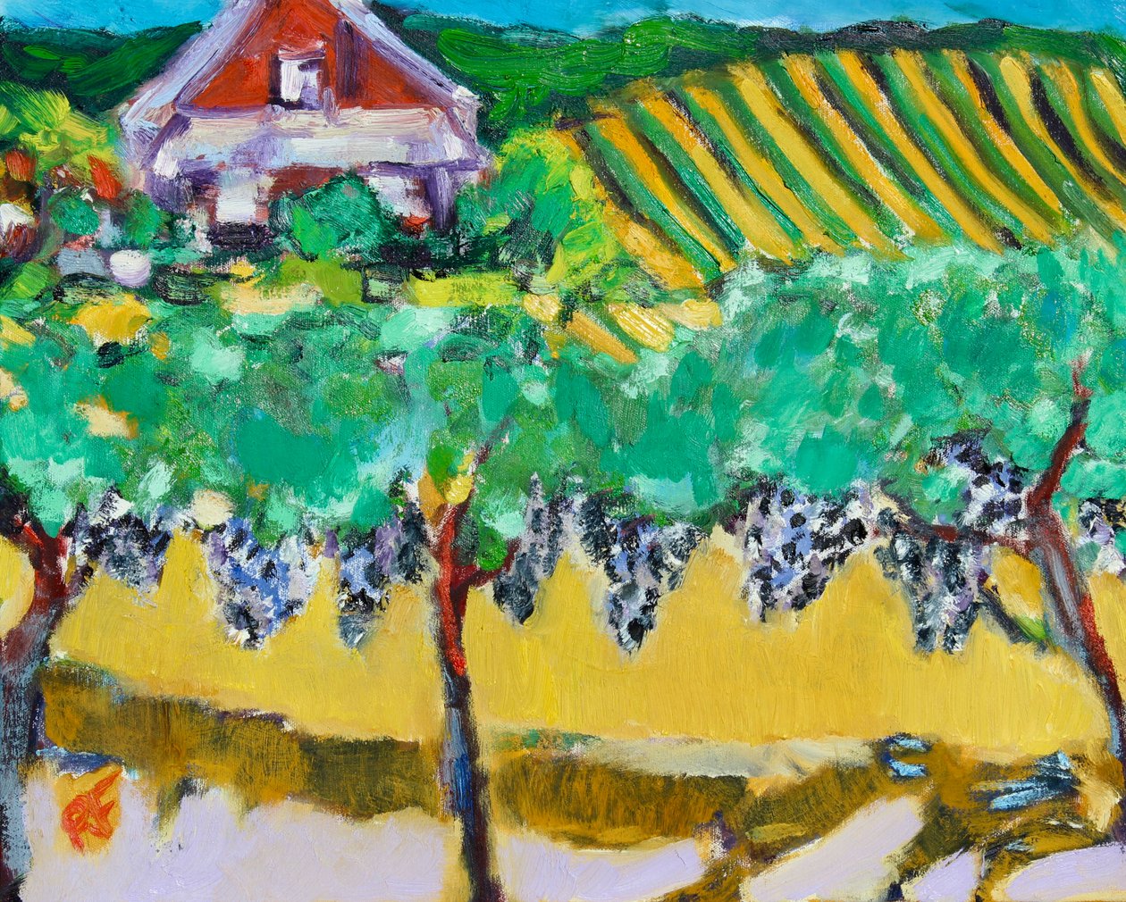 Merlot druvor, Napa, 2017 av Richard Fox