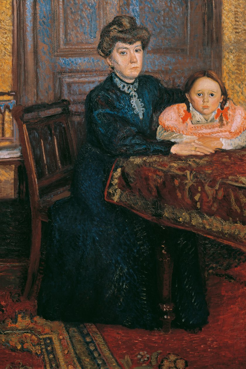 Kvinna med barn (Mathilde Schönberg med dottern Gertrud) av Richard Gerstl